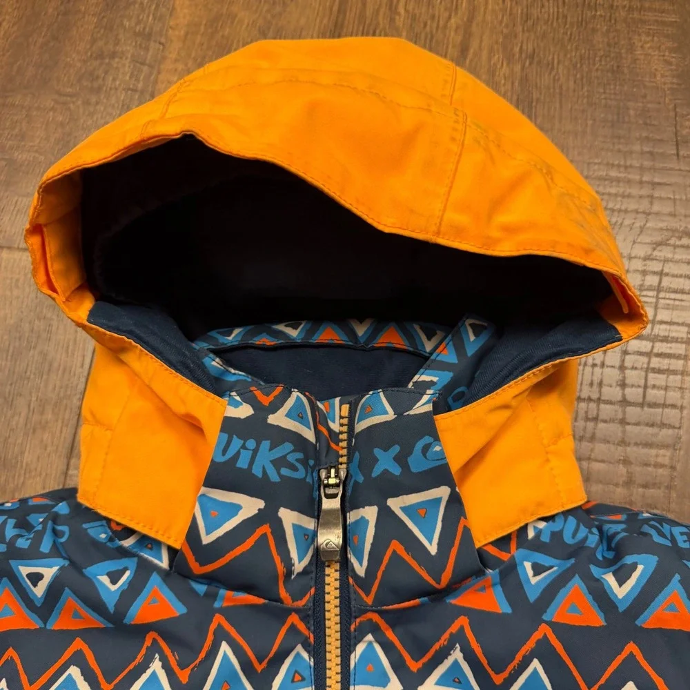 Quiksilver Little Mission Toddler Boys 2T Blue Orange 10K Snow Ski Jacket